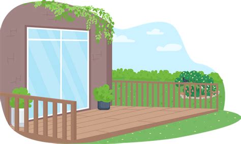 Best Premium House Back Yard Patio Illustration Download In Png