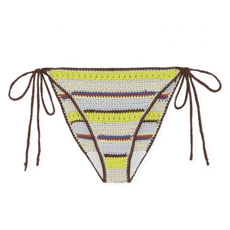 GANNI Crochet String Bikini Briefs Multicolour F Consortium