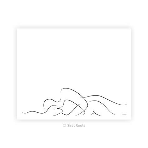 Sensual Line Drawing Minimalist Abstract Couple Art Print Etsy