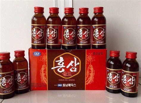 Nước Uống Hồng Sâm Hàn Quốc Korean Red Ginseng 10 Chai X100ml Thế