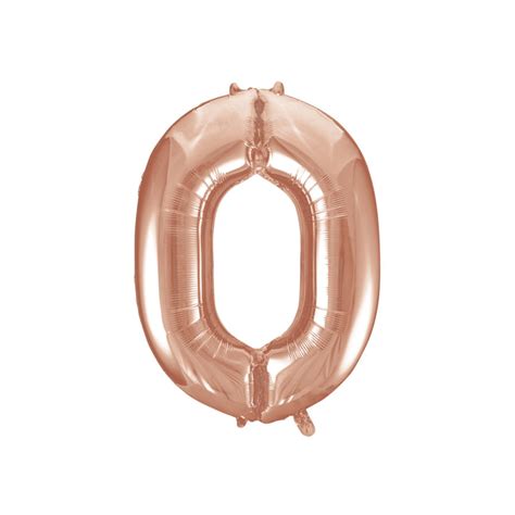 Ballon chiffre rose métallisé de 86cm