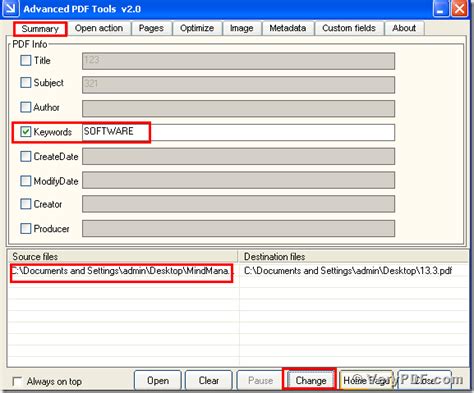 How To Add Metadata Information To Pdf Files Verypdf Knowledge Base