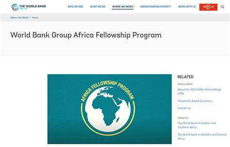 World Bank Group Africa Fellowship Program