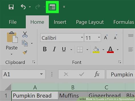 create  form   spreadsheet  pictures wikihow
