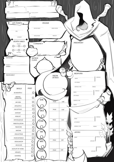 Form Fillable Pdf Invisible Sun Character Sheets Printable Forms Free Online