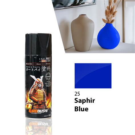 Samurai Spray Paint Standard Colour 25 Saphir Blue 400ml Shopee