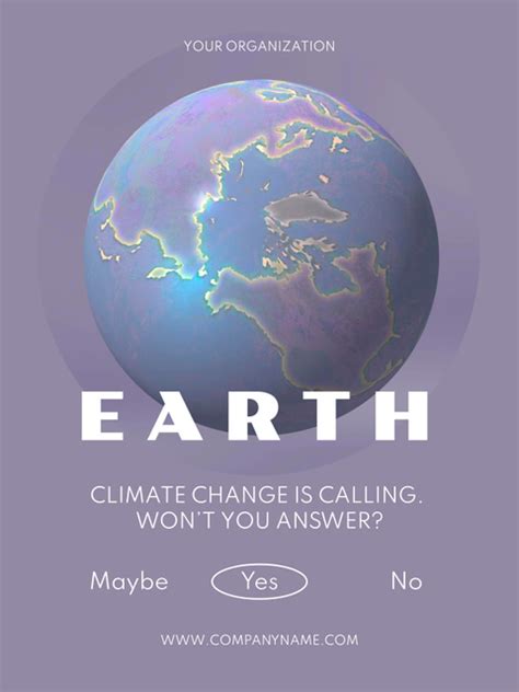 Climate Change Awareness Online Poster Template Vistacreate