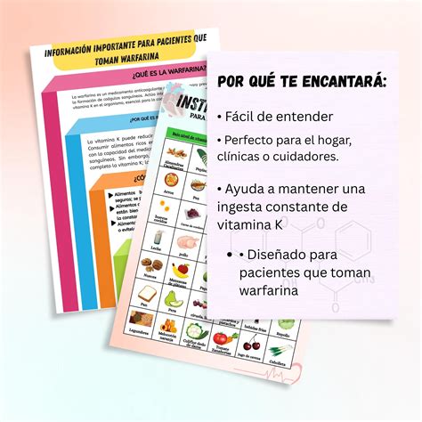 Warfarin Diet Chart in Spanish, Vitamin K Food List, Inr-friendly Diet