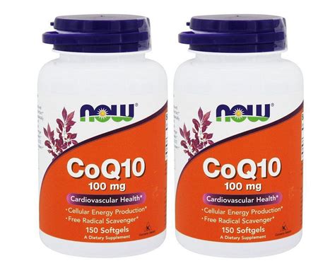 Now Foods Coq10 100 Mg 150 Softgels Pack Of 2