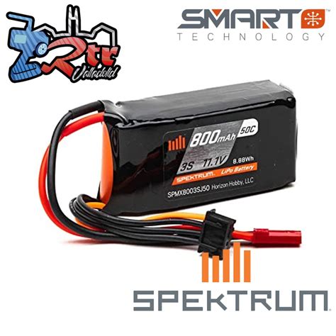 Spektrum Smart Lipo Mah V S C Caja Dura Conector Jst