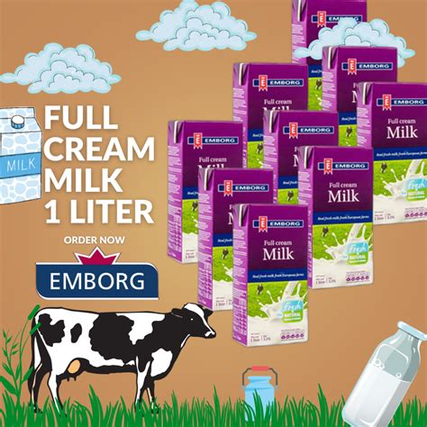 emborg uht full cream milk  pack  creamy nutritious dairy