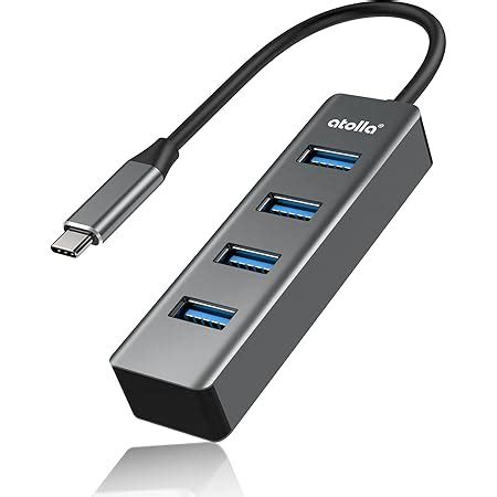 Atolla USB C Hub Hub USB C A USB 3 0 4 Puertos De Aluminio Adaptador