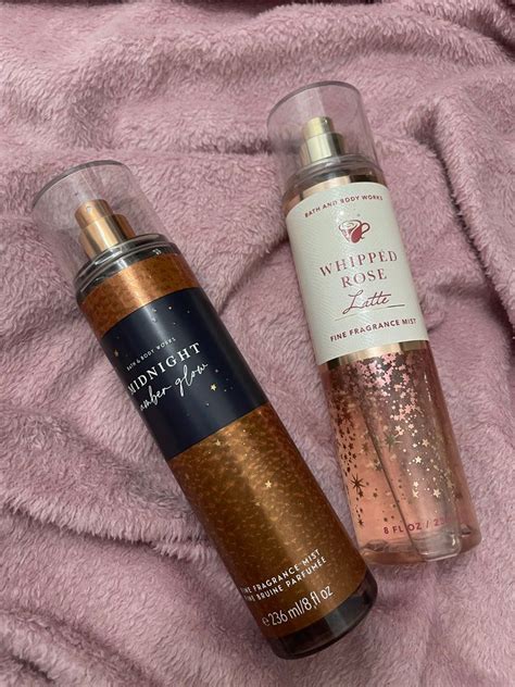 Bbw Midnight Amber Glow And Whipped Rose Latte Beauty Personal Care Fragrance Deodorants