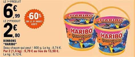 Promo Bonbons haribo 60 Sur Le 2e Produit Acheté chez E Leclerc