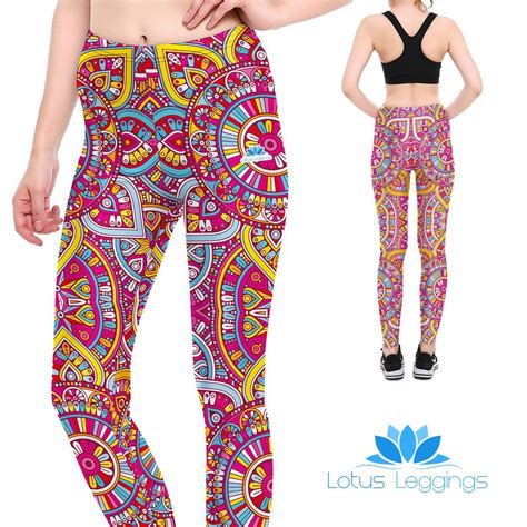 Mandala Print Leggings Printed Leggings Leggings Casual Mandala Print