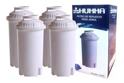 Cuatro Filtros Repuesto Para Jarra Purificadora Humma Dispensadores