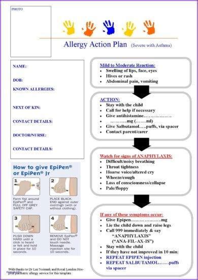 Allergy Action Plan 9 Examples Format Pdf Examples