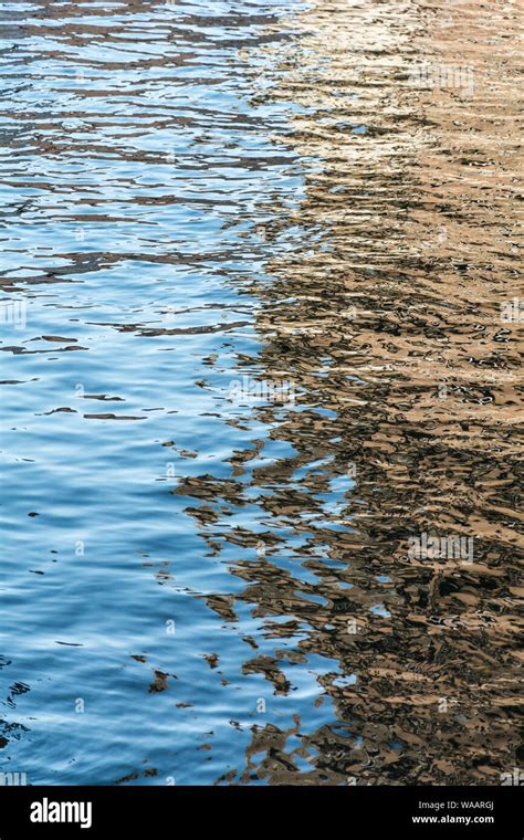 Water Texture Background Close Up Bright Colorful Water Reflection