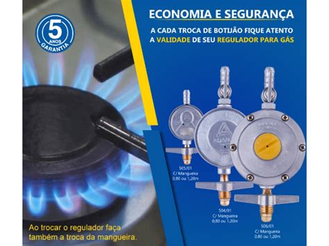 Regulador De Gas Aliança - Registro Regulador de Gás de Cozinha 505/01 Aliança