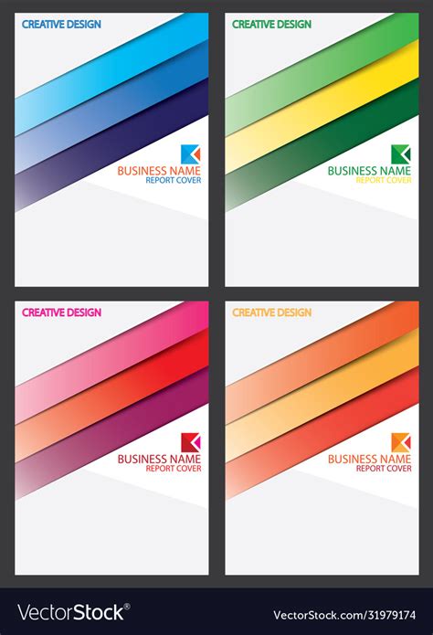 Annual Report Cover Business Design Royalty Free Vector