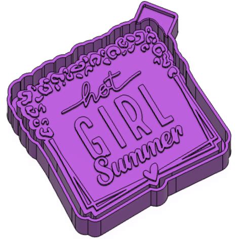 Stl File Hot Girl Summer Freshie Mold Silicone Mold Box・3d Print Model To Download・cults