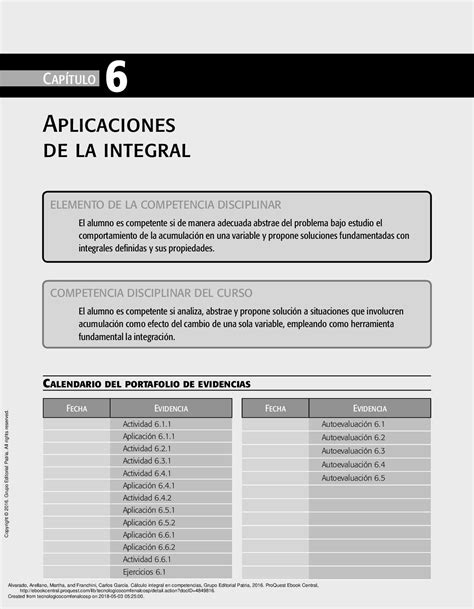 Calam O C Lculo Integral En Competencias Cap Tulo