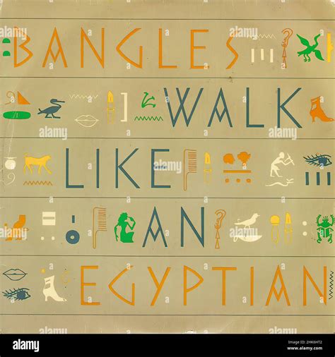 Vintage Vinyl Record Cover The Bangles Walk Like An Egyptian White