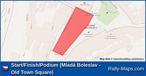 Start Finish Podium Mlad Boleslav Old Town Square Stage Map