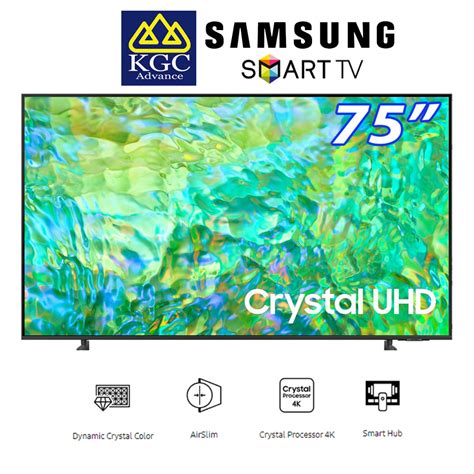 Free Shipping Samsung 75 Crystal Uhd 4k Cu8000 Ua75cu8000kxxm Smart Led Tv Shopee Malaysia