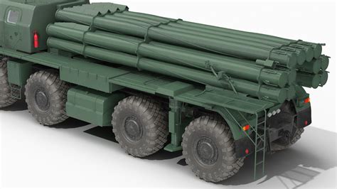 Smerch Bm Heavy Multiple Rocket Launcher D Model Ds Blend