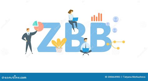 zbb  based budgeting concept  keyword people  icons flat
