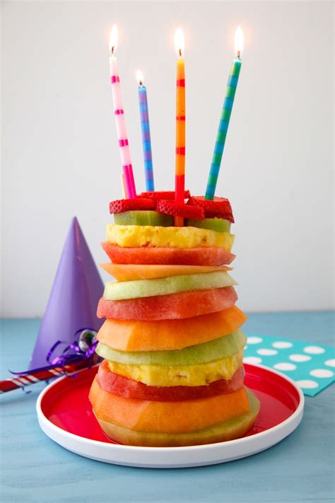 Fruit Tower Birthday Cake Weelicious