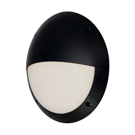 Ansell Lighting Pesaro Circular Led Black Bulkhead Ukes