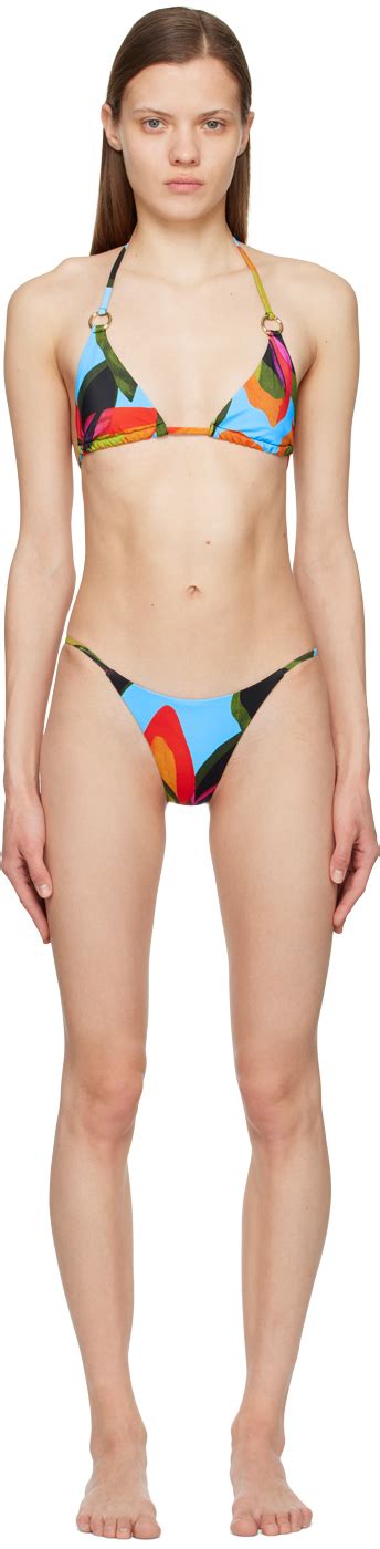 Louisa Ballou Ssense Exclusive Blue Mini Ring Bikini Louisa Ballou