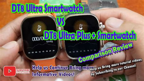 Dt8 Ultra Smartwatch Vs Dt8 Ultra Plus Smartwatch Comparison Review