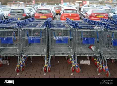 Tesco Shopping Trolley Trolleys High Resolution Stock Photography and Images - Alamy