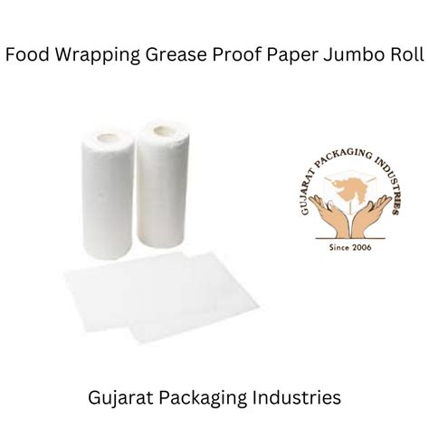 White Grease Proof Food Wrapping Paper Jumbo Roll Gsm Less Than