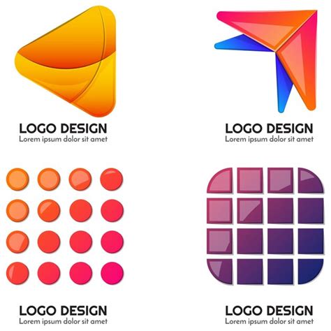 Uma Bela Coleção De Designs De Logotipos Totalmente Editáveis Em Vetor