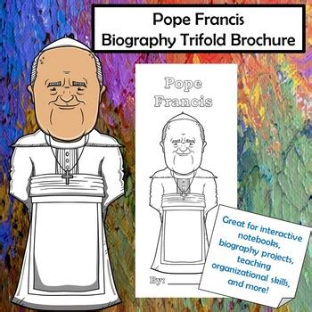 Pope Francis Biography Trifold Graphic Organizer Tpt