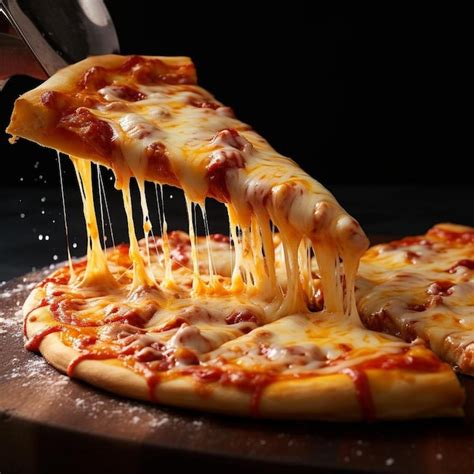 Premium AI Image A Pizza Being Cut Into Slices With A Knife And A