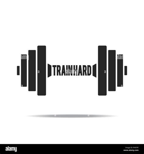 Vector Isolated Illustration Of A Black And White Dumbbell Icon Stock