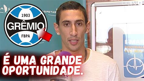 ACERTOU NA SURDINA DI MARIA NO GREMIO RENATO GAUCHO APROVOU NOTICIAS