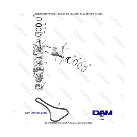 Mercury Verado Sn B Crankshaft Pistons And