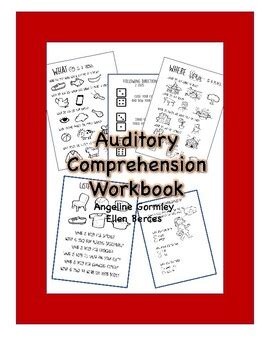 Auditory Comprehension Activity Workbook By Specialized Workbooks Hub