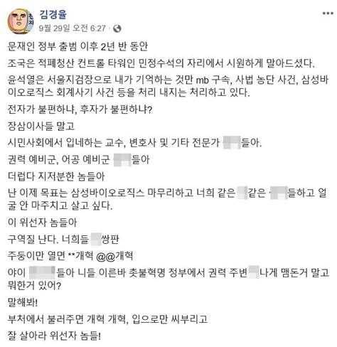 진보진영 비판했던 참여연대 김경율 조국 장관 사퇴해야 네이트 뉴스