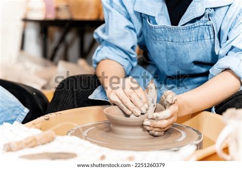 Earthenware Art Sculpting Clay Ceramics Being Stock Photo 2251260379