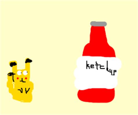 Pikachu Loves His Ketchup Drawception