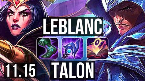 Leblanc Vs Talon Mid 22 1 4 9 Solo Kills Legendary 67 Winrate