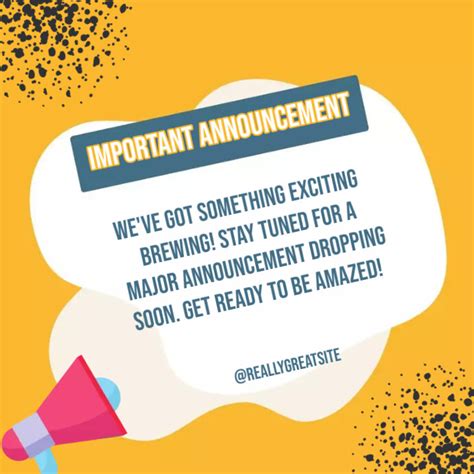 Important Announcement Instagram Post Template Postermywall