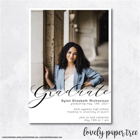 Etsy Graduation Announcement Templates